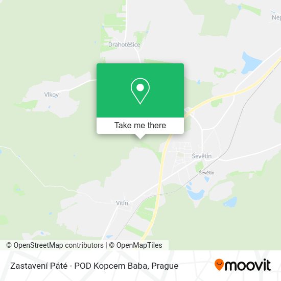 Zastavení Páté - POD Kopcem Baba map