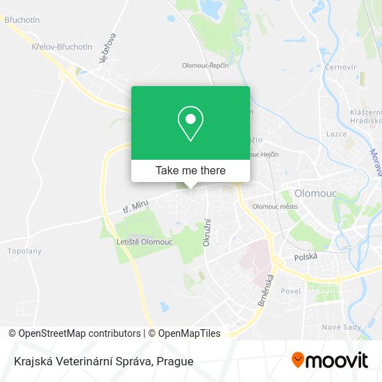 Карта Krajská Veterinární Správa
