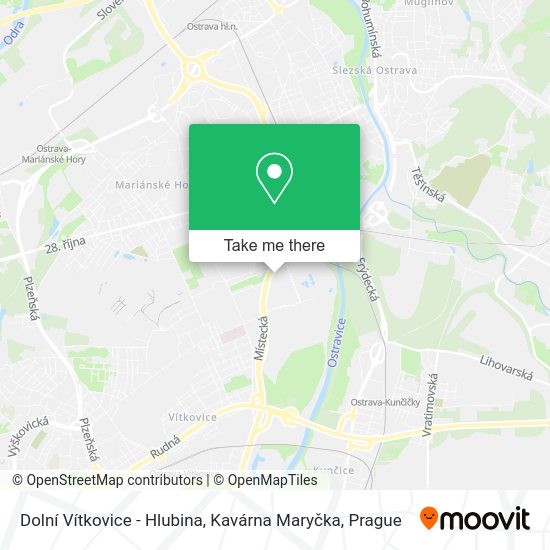 Dolní Vítkovice - Hlubina, Kavárna Maryčka map