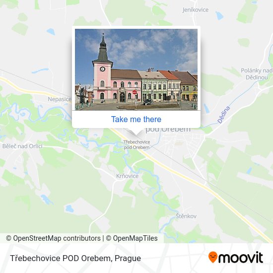 Třebechovice POD Orebem map