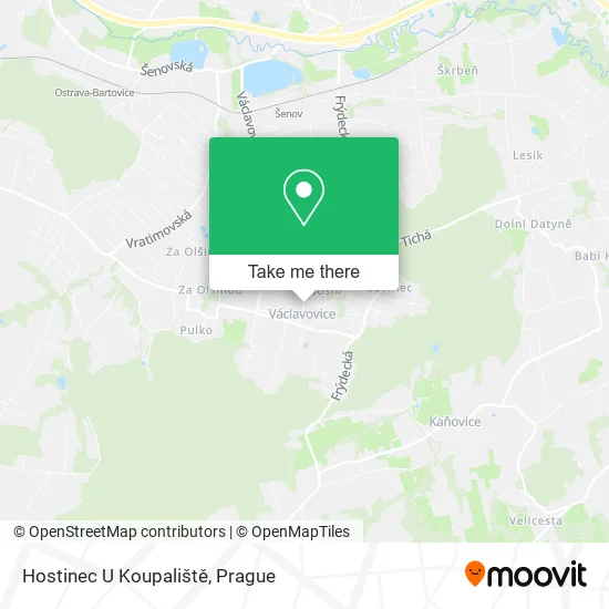 Карта Hostinec U Koupaliště