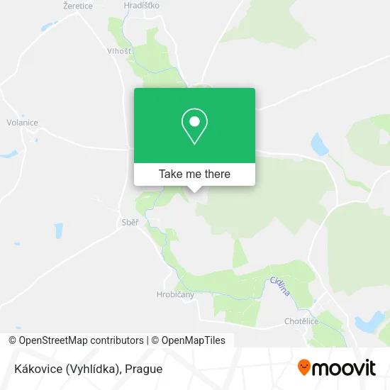 Карта Kákovice (Vyhlídka)