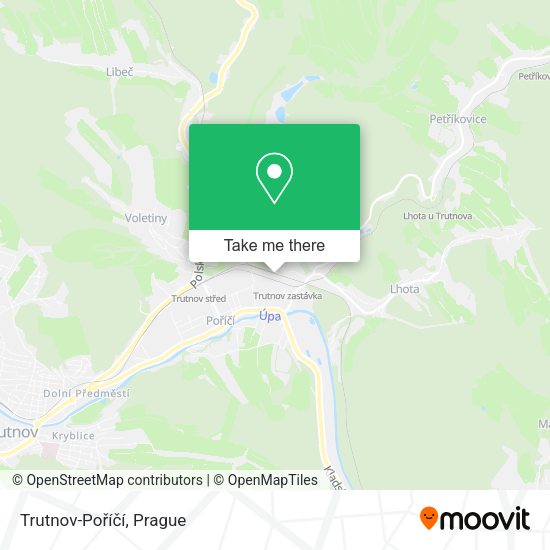Trutnov-Poříčí map