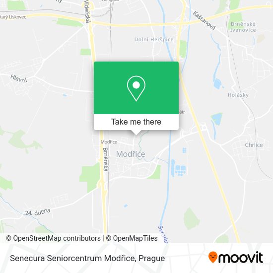 Карта Senecura Seniorcentrum Modřice
