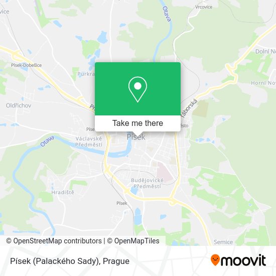 Písek (Palackého Sady) map