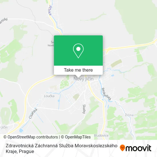 Карта Zdravotnická Záchranná Služba Moravskoslezského Kraje