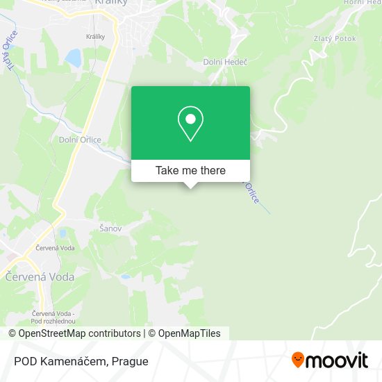 Карта POD Kamenáčem