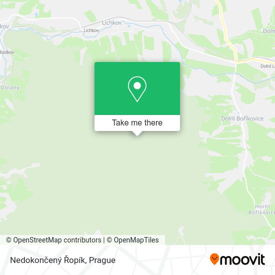 Nedokončený Řopík map