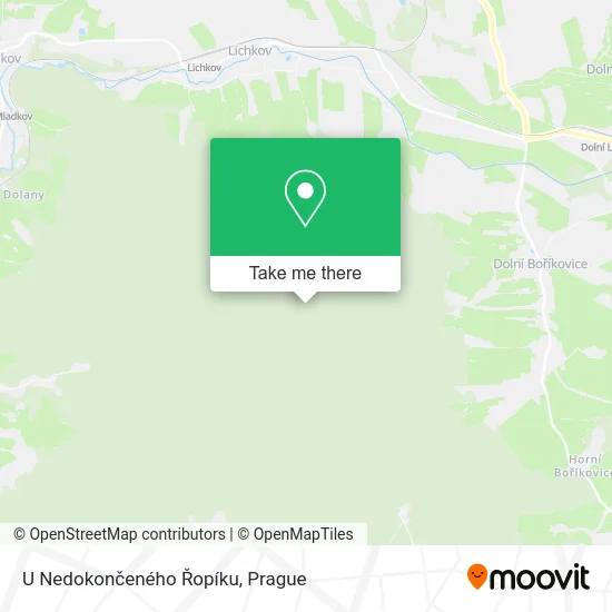 U Nedokončeného Řopíku map