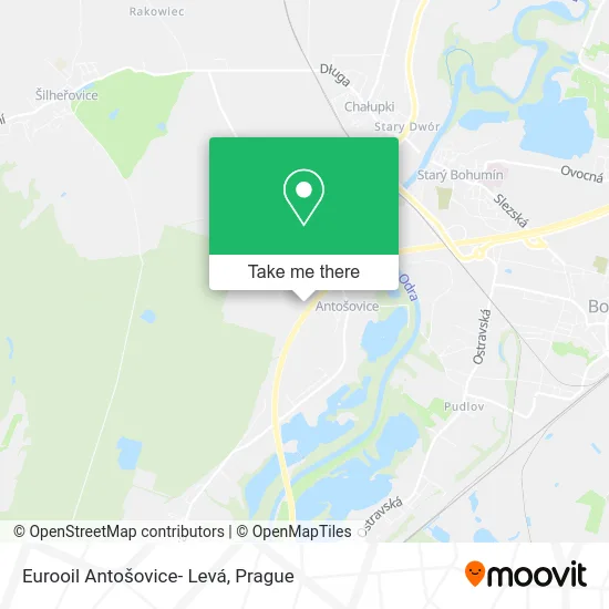 Карта Eurooil Antošovice- Levá