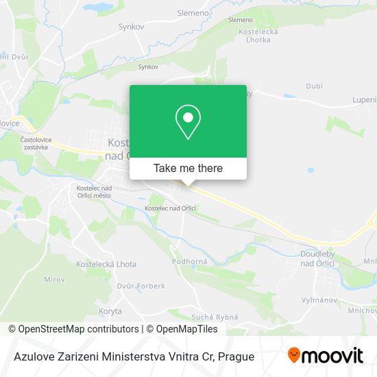 Azulove Zarizeni Ministerstva Vnitra Cr map
