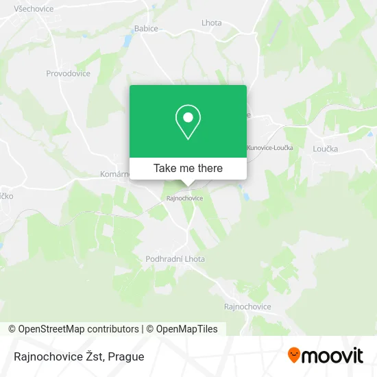 Rajnochovice Žst map