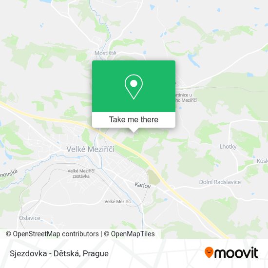 Карта Sjezdovka - Dětská