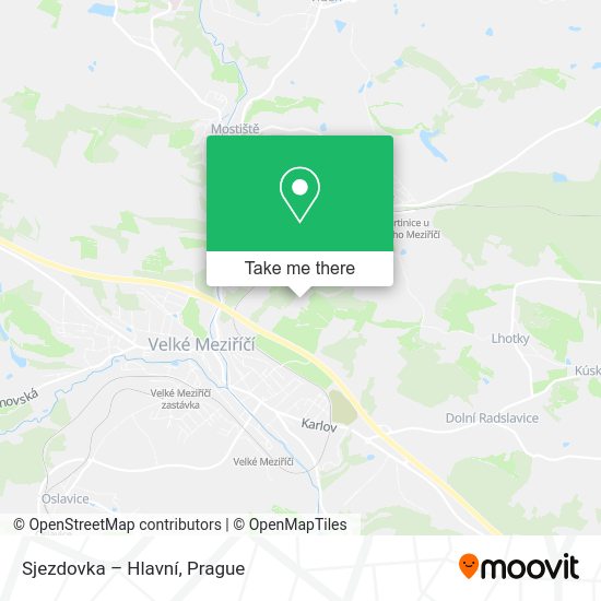 Sjezdovka – Hlavní map