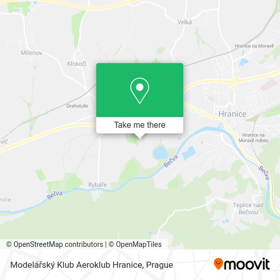 Modelářský Klub Aeroklub Hranice map