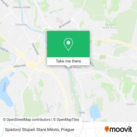 Spádový Stupeň Staré Město map