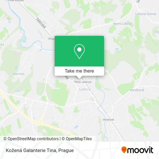 Kožená Galanterie Tina map