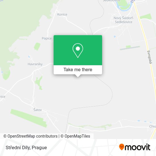 Střední Díly map