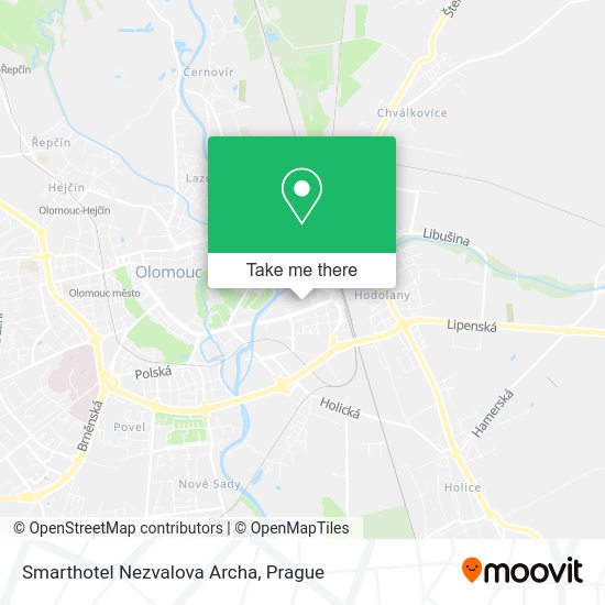 Smarthotel Nezvalova Archa map
