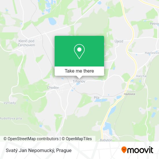 Svatý Jan Nepomucký map