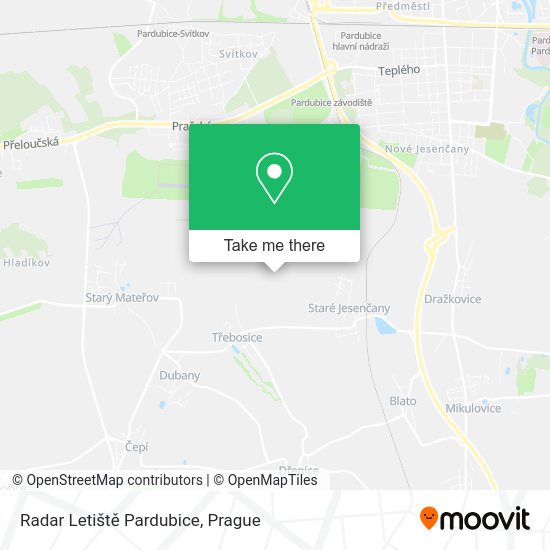 Radar Letiště Pardubice map