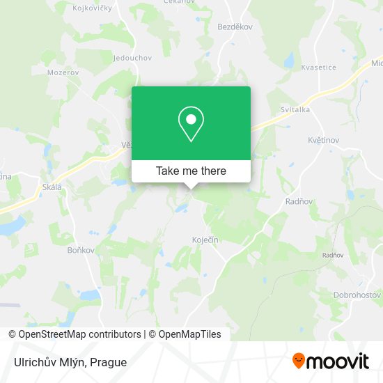 Ulrichův Mlýn map