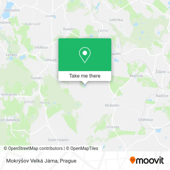 Карта Mokrýšov Velká Jáma