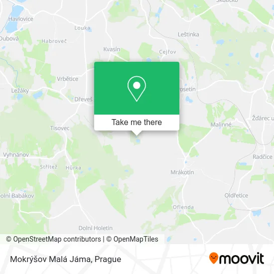 Карта Mokrýšov Malá Jáma