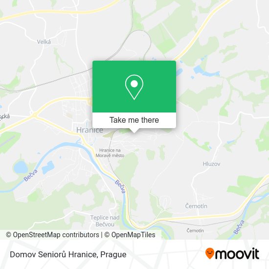 Domov Seniorů Hranice map