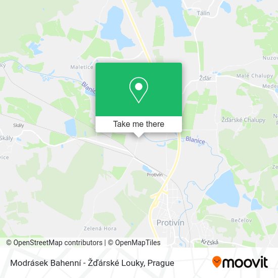 Modrásek Bahenní - Žďárské Louky map