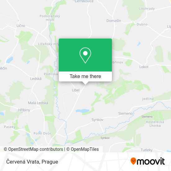 Červená Vrata map