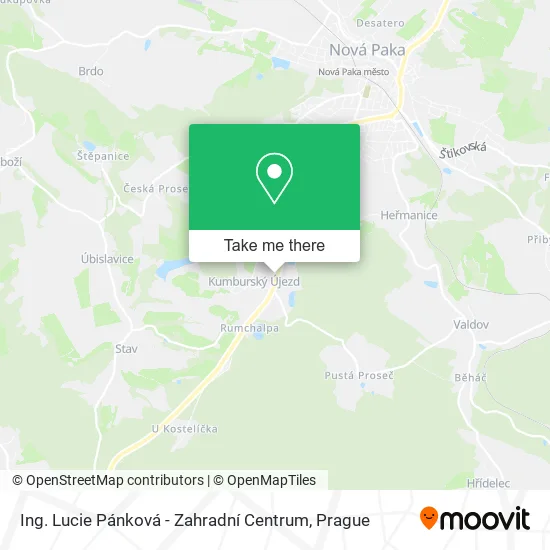 Карта Ing. Lucie Pánková - Zahradní Centrum