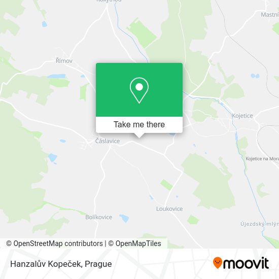 Hanzalův Kopeček map