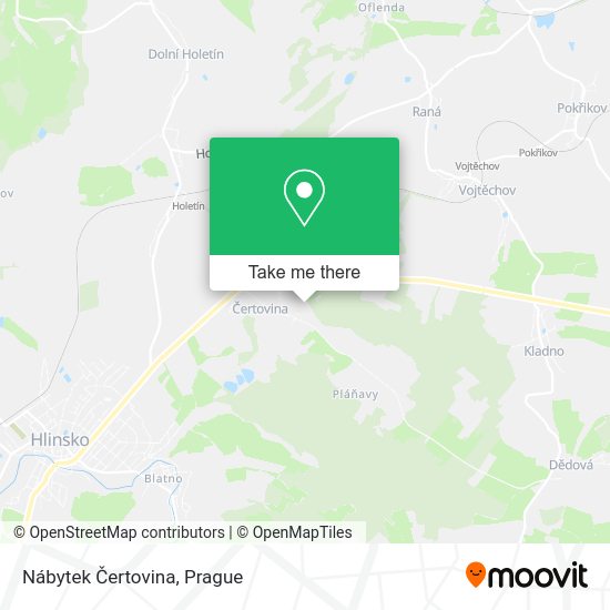 Nábytek Čertovina map