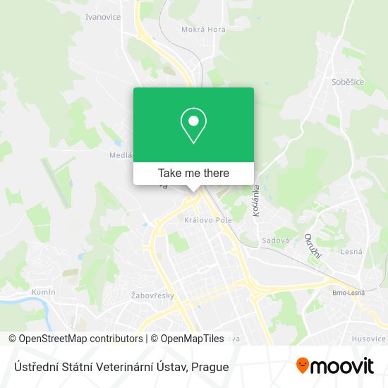 Ústřední Státní Veterinární Ústav map