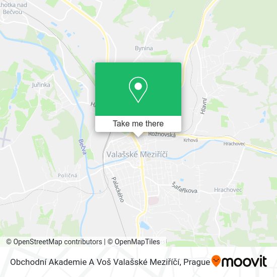 Obchodní Akademie A Voš Valašské Meziříčí map