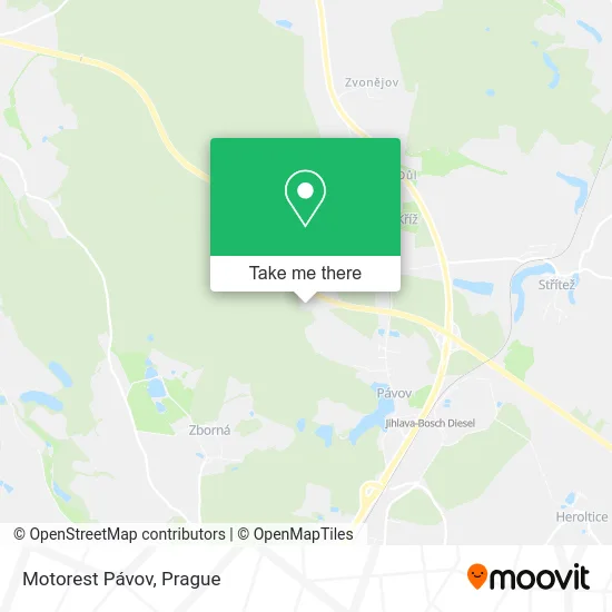 Карта Motorest Pávov