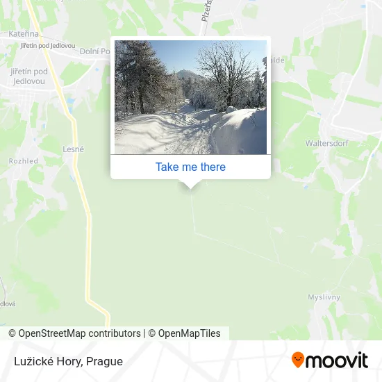 Карта Lužické Hory