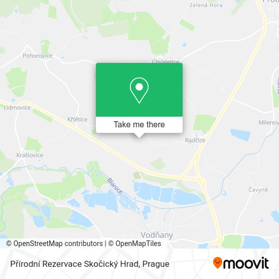 Přírodní Rezervace Skočický Hrad map