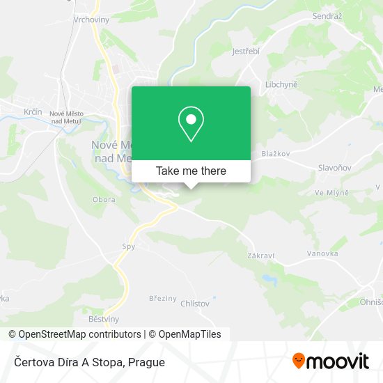 Čertova Díra A Stopa map