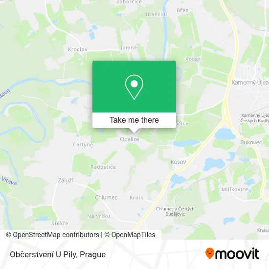 Карта Občerstvení U Pily