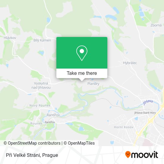 Při Velké Stráni map