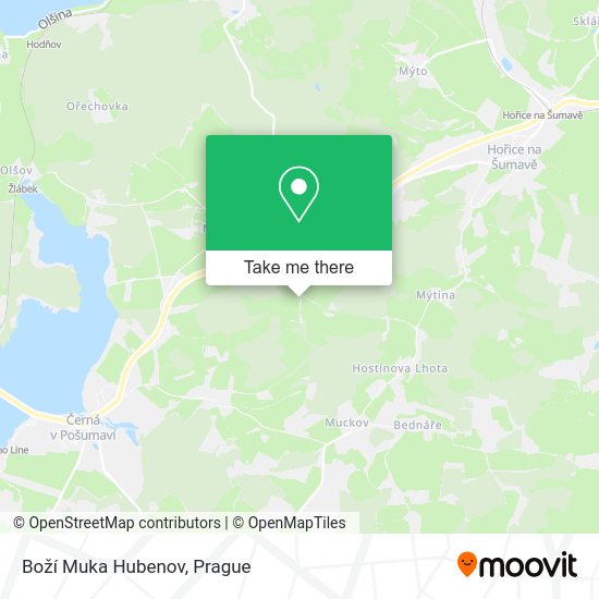 Boží Muka Hubenov map
