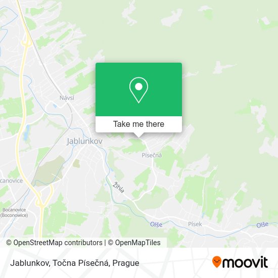 Jablunkov, Točna Písečná map