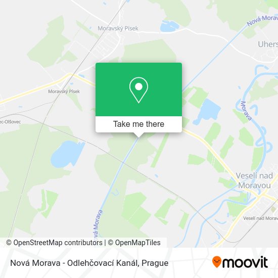 Nová Morava - Odlehčovací Kanál map