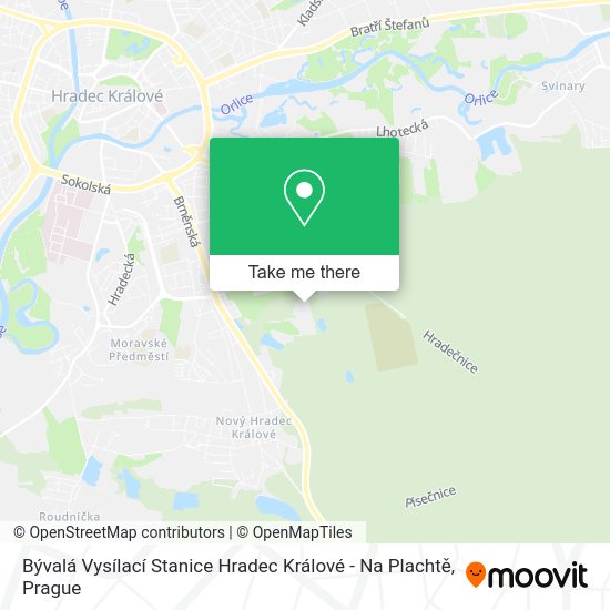 Bývalá Vysílací Stanice Hradec Králové - Na Plachtě map