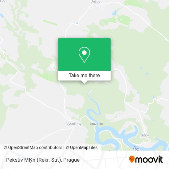Peksův Mlýn (Rekr. Stř.) map