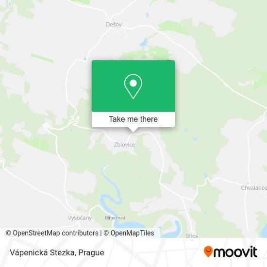 Vápenická Stezka map