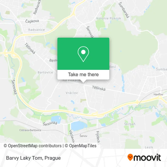 Карта Barvy Laky Tom