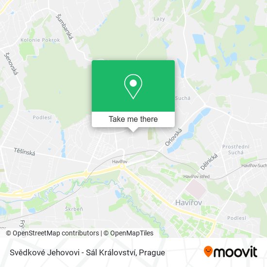 Svědkové Jehovovi - Sál Království map